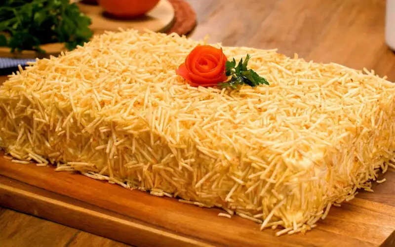 Bolo salgado de pão de forma