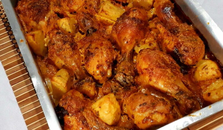 Receita de Coxa e Sobrecoxa de Frango Assadas