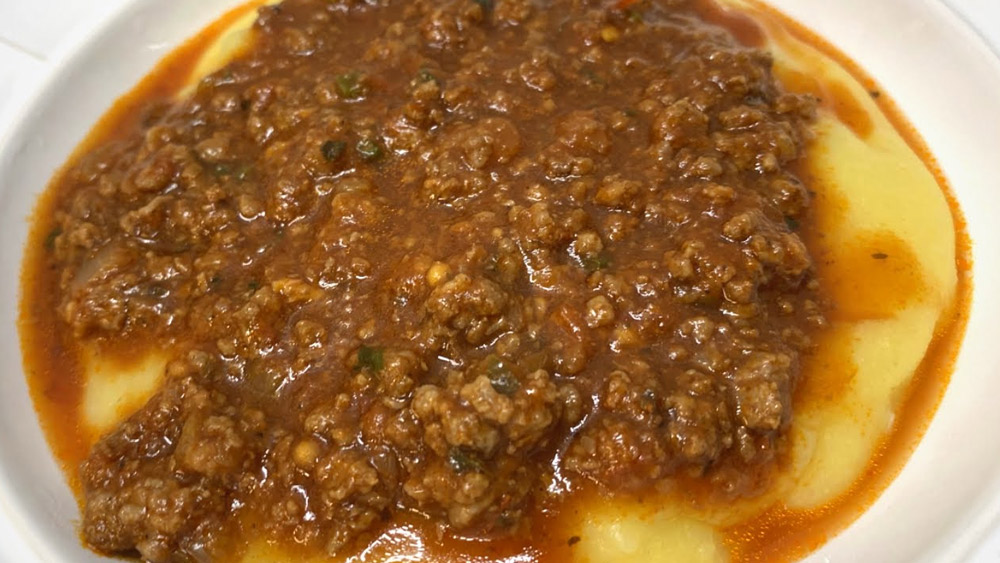 Polenta com Carne Moída