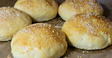 Pão de hambúrguer caseiro