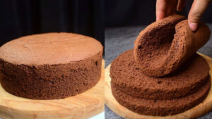 Pão de Ló de Chocolate fofinho e levinho