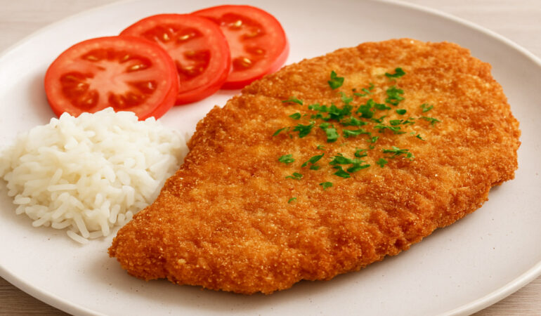 Bife a milanesa na air fryer