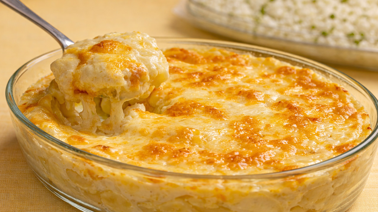 Batata Gratinada com Molho Branco 1 Batatas Gratinadas com Molho Branco