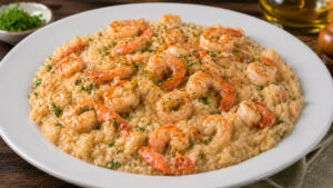 Risoto de camarão