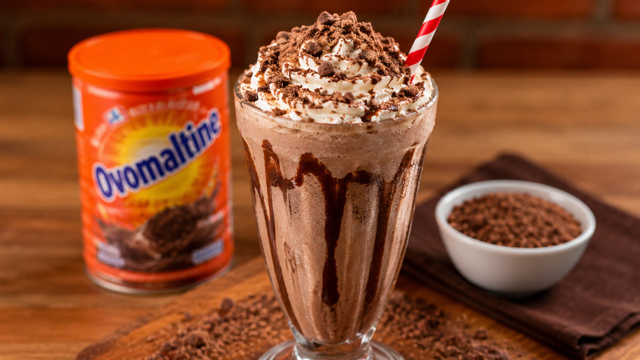 Milk Shake de Ovomaltine Caseiro